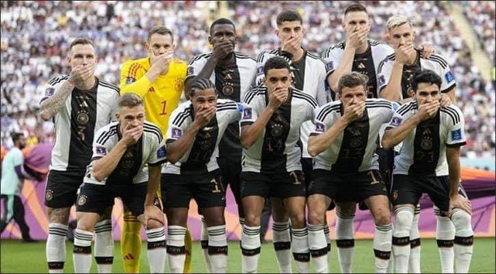 Germany in the discussion by protesting in a different way at the World Cup