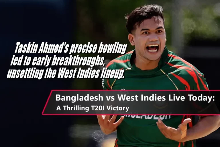 Bangladesh cricket team celebrating their T20I victory over West Indies at Arnos Vale Ground.